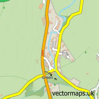 Street map sample of The Green, Cumbria