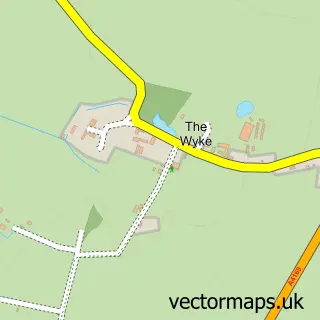 Street map sample of The Wyke, Shropshire