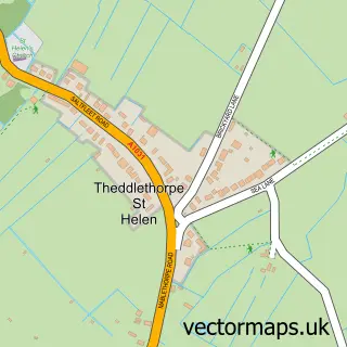Street map sample of Theddlethorpe St Helen, Lincolnshire