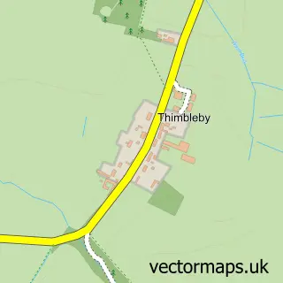 Street map sample of Thimbleby, North Yorkshire