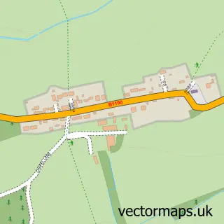 Street map sample of Thimbleby, Lincolnshire