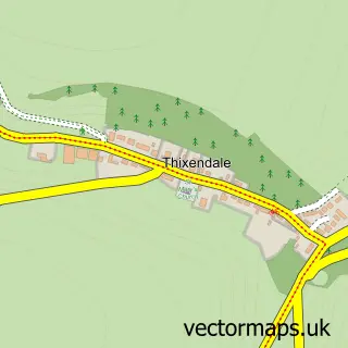 Street map sample of Thixendale, North Yorkshire