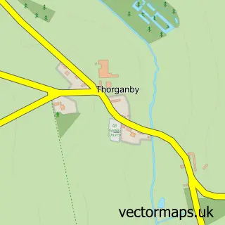 Street map sample of Thorganby, Lincolnshire