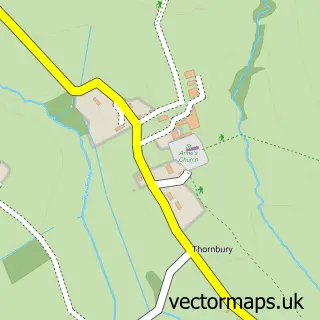 Street map sample of Thornbury, Herefordshire