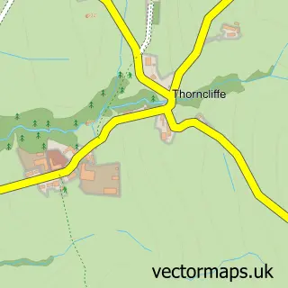 Street map sample of Thorncliffe, Staffordshire
