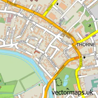 Street map sample of Thorne, South Yorkshire