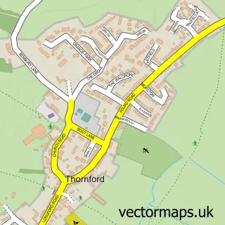 Street map sample of Thornford, Dorset