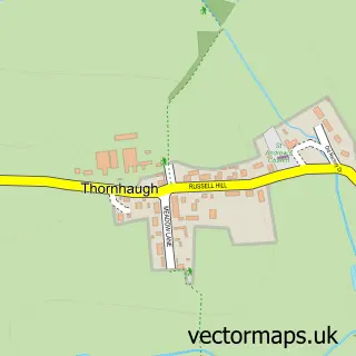 Street map sample of Thornhaugh, Cambridgeshire