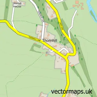 Street map sample of Thornhill, Derbyshire