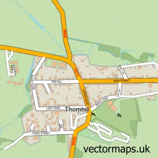 Street map sample of Thornhill, Stirling and Falkirk