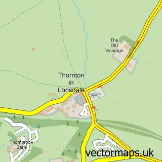 Street map sample of Thornton in Lonsdale, North Yorkshire