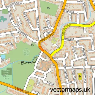 Street map sample of Thornton, Lancashire