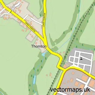 Street map sample of Thornton, Dyfed