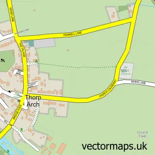 Street map sample of Thorp Arch, West Yorkshire