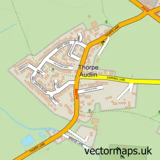 Street map sample of Thorpe Audlin, West Yorkshire