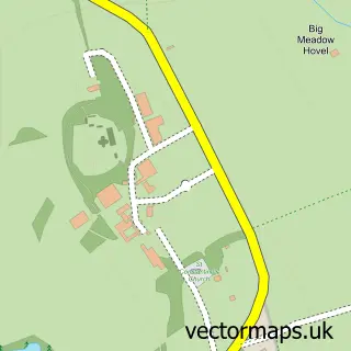 Street map sample of Thorpe Constantine, Staffordshire
