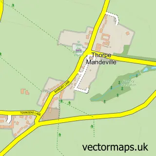 Street map sample of Thorpe Mandeville, Northamptonshire