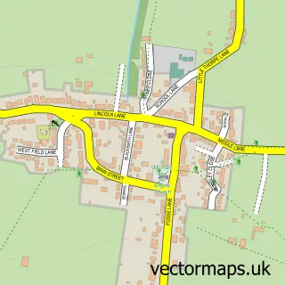 Street map sample of Thorpe on the Hill, Lincolnshire