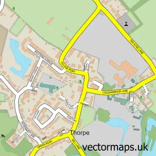 Street map sample of Thorpe, Surrey