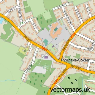 Street map sample of Thorpe-le-Soken, Essex