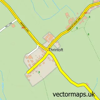 Street map sample of Thrintoft, North Yorkshire