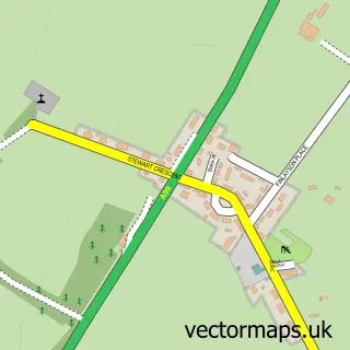 Street map sample of Thrumster, Caithness