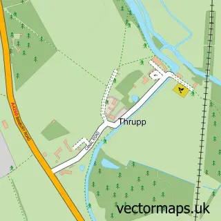 Street map sample of Thrupp, Oxfordshire