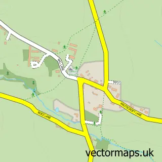 Street map sample of Thurloxton, Somerset
