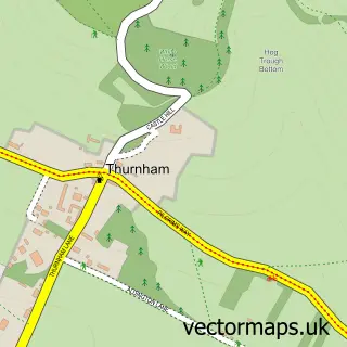 Street map sample of Thurnham, Kent