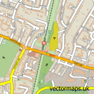 Street map sample of Thurnscoe, South Yorkshire