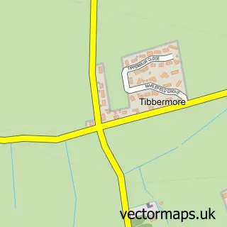 Street map sample of Tibbermore, Perth and Kinross