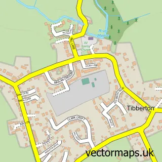 Street map sample of Tibberton, Shropshire