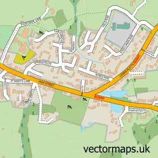 Street map sample of Ticehurst, East Sussex