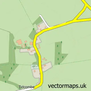 Street map sample of Tidcombe, Wiltshire