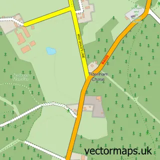 Street map sample of Tidenham Chase, Gloucestershire