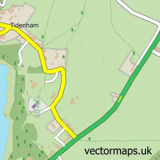 Street map sample of Tidenham, Gloucestershire