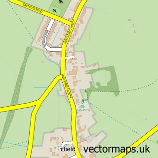 Street map sample of Tiffield, Northamptonshire