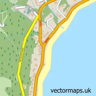 Street map sample of Tighnabruaich, Argyll and Bute