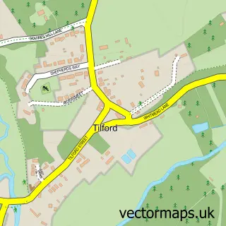 Street map sample of Tilford, Surrey