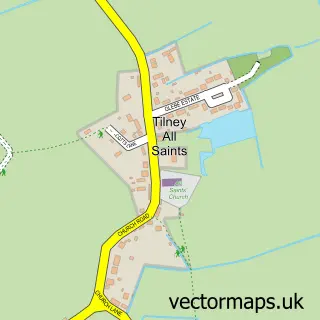 Street map sample of Tilney All Saints, Norfolk