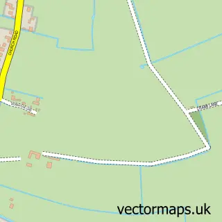 Street map sample of Tilney St Lawrence, Norfolk