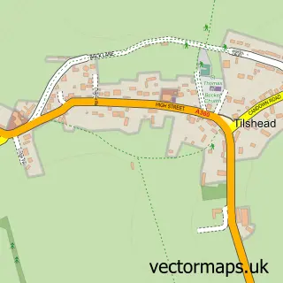 Street map sample of Tilshead, Wiltshire