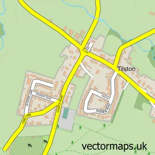 Street map sample of Tilston, Cheshire