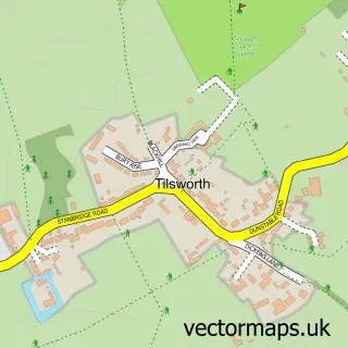 Street map sample of Tilsworth, Bedfordshire