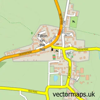 Street map sample of Tilton on the Hill, Leicestershire