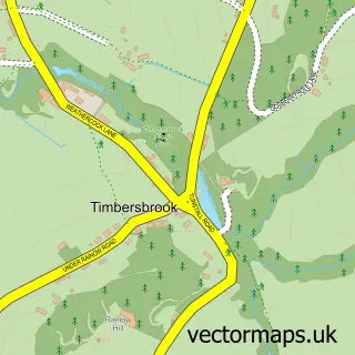 Street map sample of Timbersbrook, Cheshire