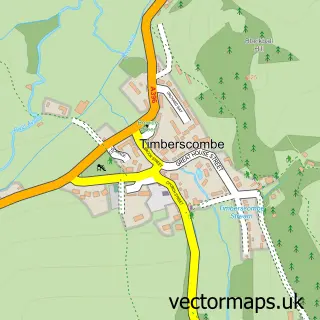 Street map sample of Timberscombe, Somerset