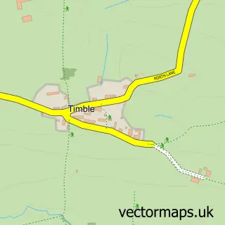 Street map sample of Timble, North Yorkshire
