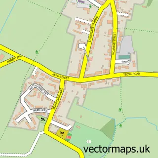 Street map sample of Tintinhull, Somerset