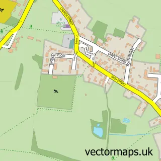 Street map sample of Titchmarsh, Northamptonshire